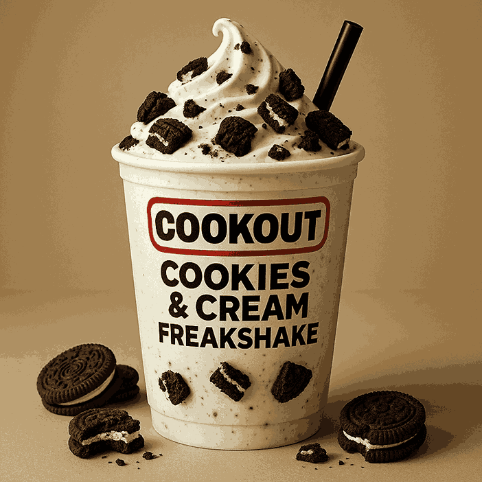 Cookout Cookies & Cream Freak shake