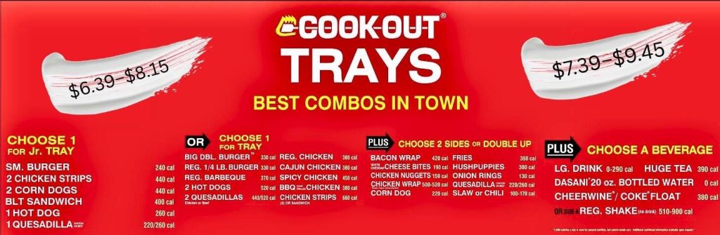 Cookout Tray Menu